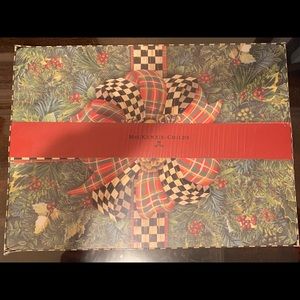 Mackenzie-Childs Set of 4 Holiday Place Mats NIB